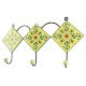 Pea Green Tiny Flower Ceramic Tile wall Hook